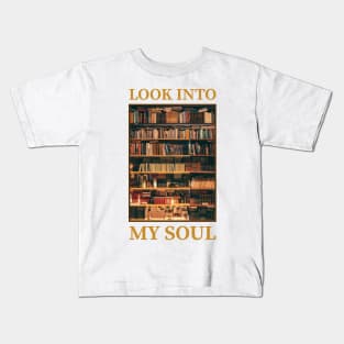 Book fans Soul is a Book Shelf Kids T-Shirt